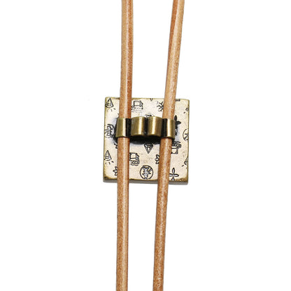 革紐ループタイ 紳士用 黄緑 建築 設計図 TAMARUSAN