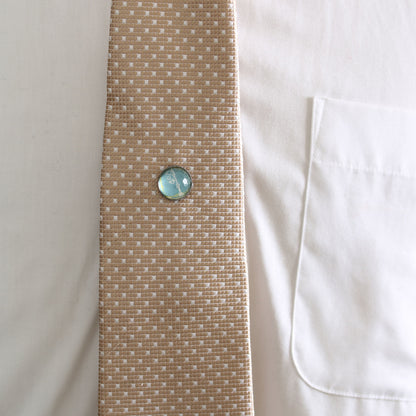 タイタックピン 建築設計柄 水色 ハンドメイド TAMARUSAN