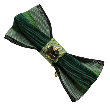 蝶ネクタイ ボタンカバー  畳のヘリ 緑 ハットピン ペリドット TAMARUSAN