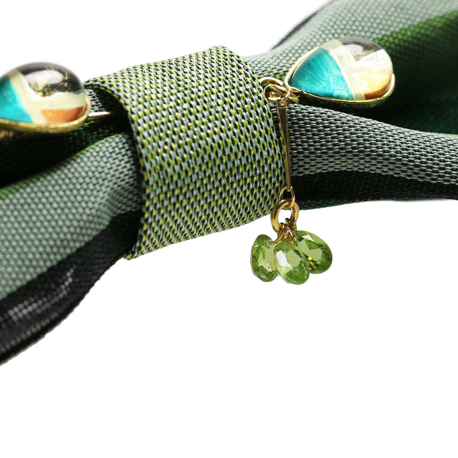 蝶ネクタイ ボタンカバー 畳のヘリ 緑 ハットピン ペリドット メンズ レディース – TAMARUSAN