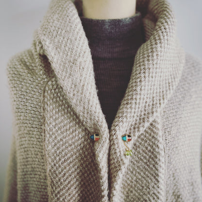 蝶ネクタイ ボタンカバー  畳のヘリ 緑 ハットピン ペリドット TAMARUSAN