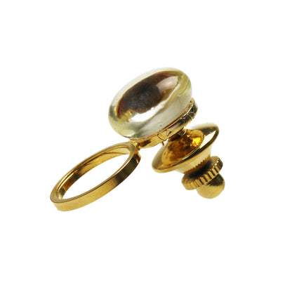 眼鏡ホルダーピンブローチ カニ 赤 24k TAMARUSAN