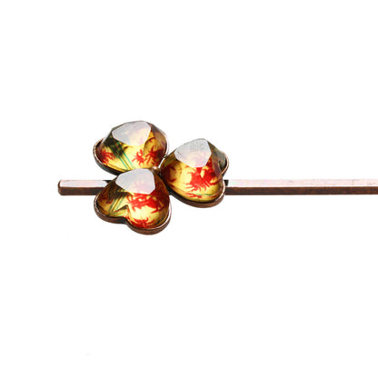 ミニかんざし カニ 赤 花 一本挿しかんざし