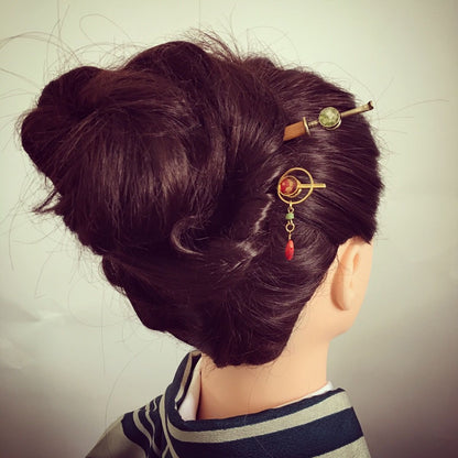 着せ替えかんざし 梅 緑 和風 TAMARUSAN