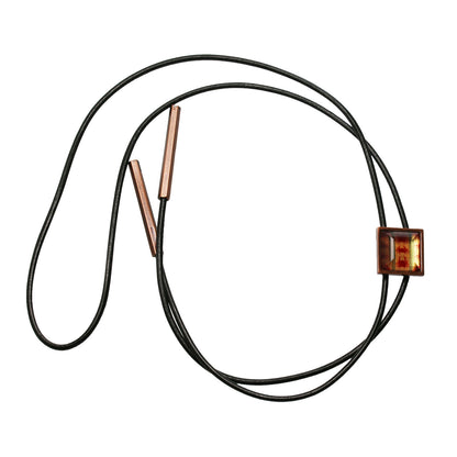 革紐ループタイ カニ 赤 アクセサリー TAMARUSAN