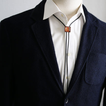 革紐ループタイ カニ 赤 アクセサリー TAMARUSAN