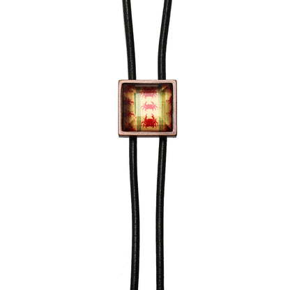 革紐ループタイ カニ 赤 アクセサリー TAMARUSAN