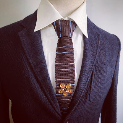 ストールクリップ カニ 赤 花 ストールクリップ