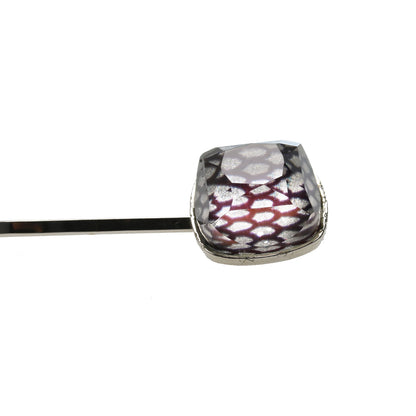 ヘアピン メンズ 紺 銀 髪留め 前髪 高級ヘアピン