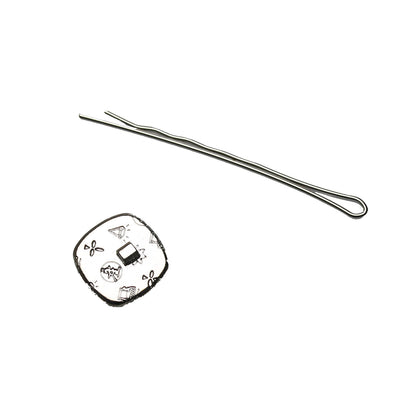 ヘアピン メンズ 紺 銀 髪留め 前髪 高級ヘアピン