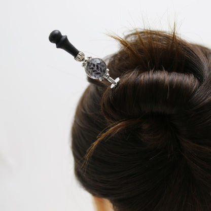 着せ替えかんざし ヘリンボーン 木 紺 TAMARUSAN