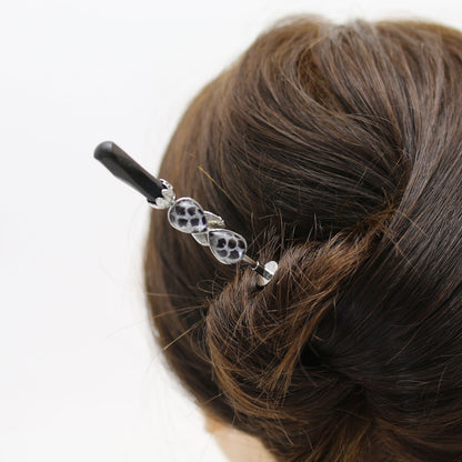 木製かんざし 着せ替え 鱗 紺 着せ替えかんざし