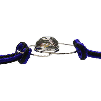 チョーカー 紺 鱗 組紐 正絹 銀 TAMARUSAN