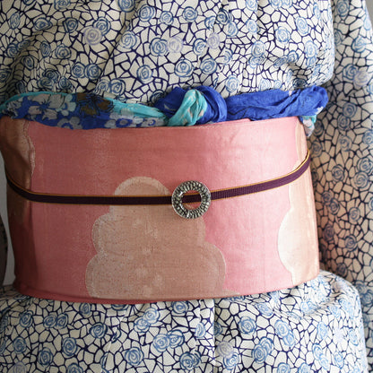 帯留 鱗 銀 紺 ドーナツ TAMARUSAN