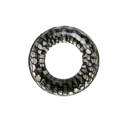 帯留 鱗 銀 紺 ドーナツ TAMARUSAN