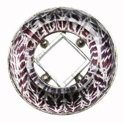 帯留め 紺 ヘリンボーン ドーナツ型 帯留め