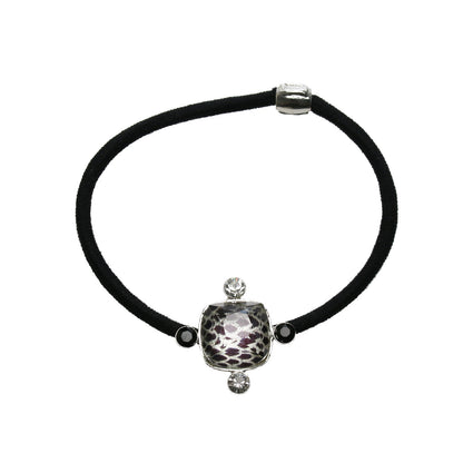 ヘアゴム シンプル 鱗柄 紺 銀 ラメ わけあり 高級ヘアゴム