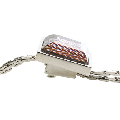 チェーンループタイ 四角 紺 ヘリンボーン TAMARUSAN