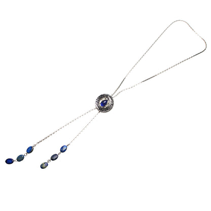 チェーンループタイ 鱗 青 ロジウム 男女兼用 TAMARUSAN