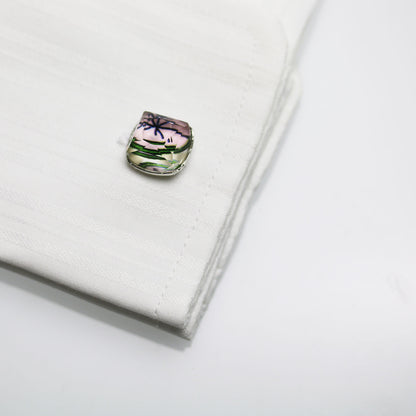 カフスボタン レモン ピンク 四角 TAMARUSAN