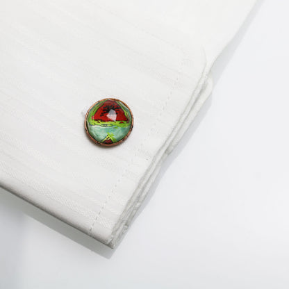 カフスボタン レモン 赤 青 TAMARUSAN