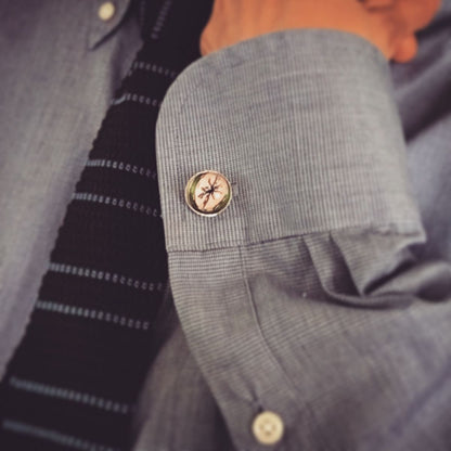 カフスボタン ピンク レモン 丸 カフスボタン