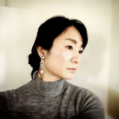 イヤリング ピンク コンクシェル レモン TAMARUSAN