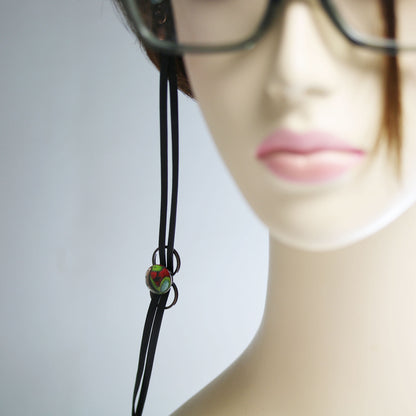 眼鏡コード 革紐 レモン 青 ユニセックス TAMARUSAN