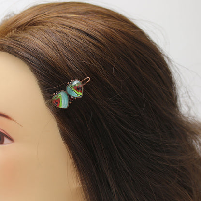 パッチン留め ハート レモン 青 赤 TAMARUSAN