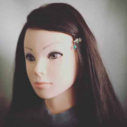 ヘアピン 白 青 レモン ターコイズ 飾り取り外し可能 TAMARUSAN