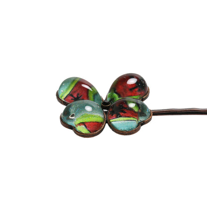 ヘアピン 蝶 レモン 青 赤 飾り取り外し可能 TAMARUSAN