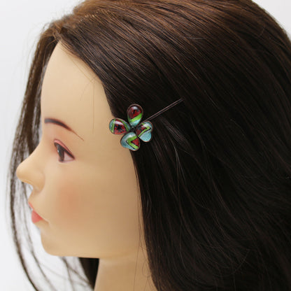 ヘアピン 蝶 レモン 青 赤 飾り取り外し可能 TAMARUSAN