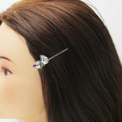 葉っぱ ヘアピン 白 レモン 大人 贈り物 TAMARUSAN