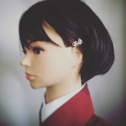 葉っぱ ヘアピン 白 レモン 大人 贈り物 TAMARUSAN