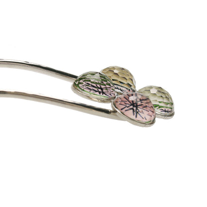 かんざし 二股 花 レモン ピンク TAMARUSAN