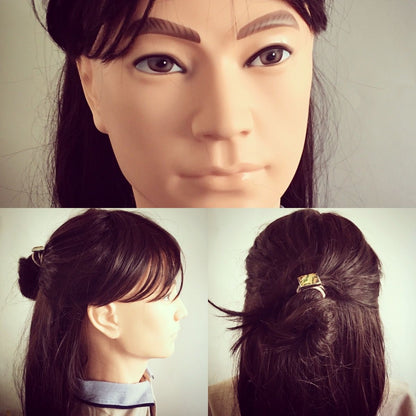 ヘアゴム レモン ピンク 四角 シンプル TAMARUSAN