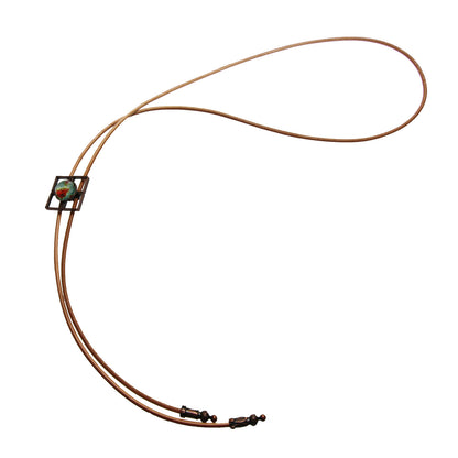 革紐ループタイ メンズ カジュアル レモン 青 赤 TAMARUSAN