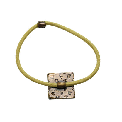 ヘアゴム グリーン ラムネ 四角 高級 TAMARUSAN