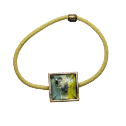 ヘアゴム グリーン ラムネ 四角 高級 TAMARUSAN