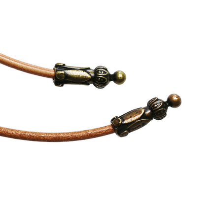 革紐ループタイ メッシュ 緑 クロス ネクタイ TAMARUSAN