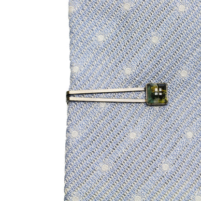 ネクタイピン 四角 緑 ビーズ TAMARUSAN