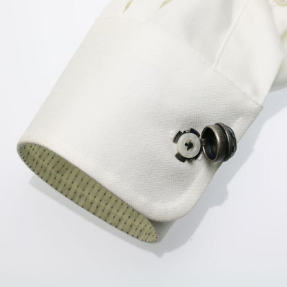 ボタンカバー カフスボタン 青 マーブル TAMARUSAN