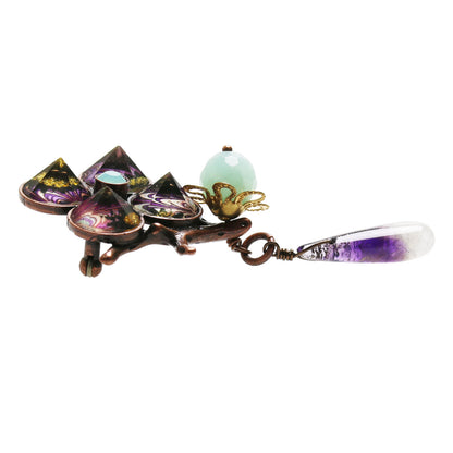 ブローチ 紫 花 アメジスト TAMARUSAN