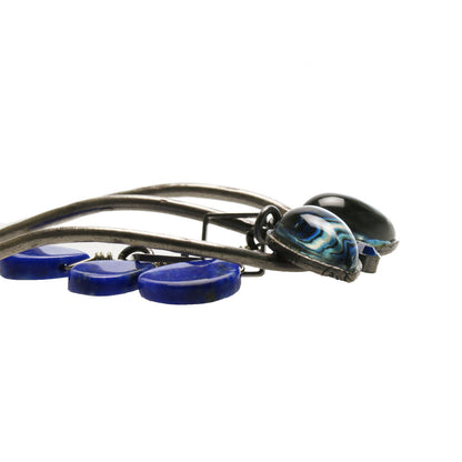 ヘアコーム 青 ラピスラズリ マーブル コーム