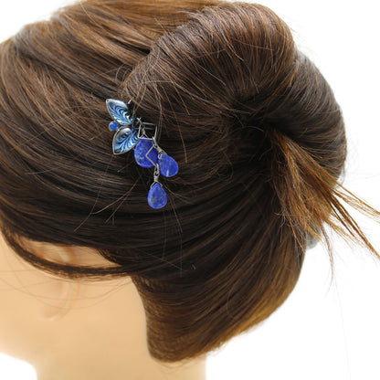 ヘアコーム 青 ラピスラズリ マーブル コーム