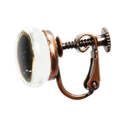 イヤリング マーブル 紫 樹脂 ラメ TAMARUSAN