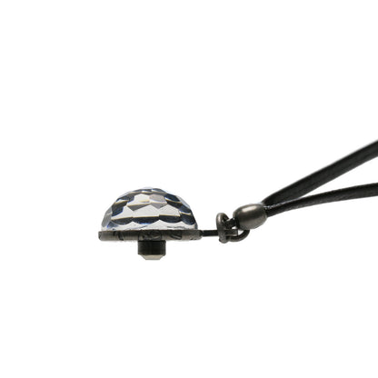 眼鏡ホルダー 革紐 青 マーブル ネックレス TAMARUSAN