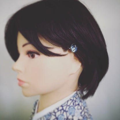 ヘアピン 青 マーブル 大人向け TAMARUSAN