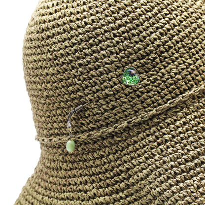 ハットピン ハート マーブル 緑 蝶 TAMARUSAN