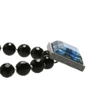 チョーカー オニキス 青 マーブル チョーカー